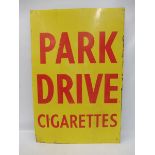 A Park Drive aluminium advertising sign, 24 x 36".