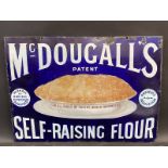 A rare McDougall's Self-Raising Flour pictorial enamel sign with some restoration and metal