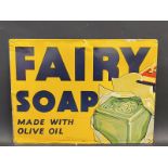 A Fairy Soap part pictorial tin advertising sign of good colour, 21 x 15".