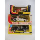 Three boxed Corgi Whizz Wheels, no.'s 152, 155 and 156 (Graham Hill's Embassy Shadow), all models in