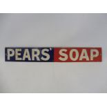 A Pears' Soap enamel strip sign, in restored condition, 18 1/2 x 2 3/4".