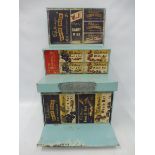 A Cadbury's Chocolate three tier tin shop counter display with paper labels attached, 10" wide x 21"