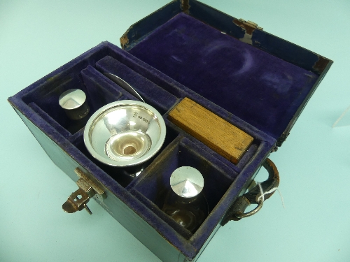A World War II Air Ministry silver Travelling Communion Set, the chalice by Frank Cobb, hallmarked - Image 2 of 6