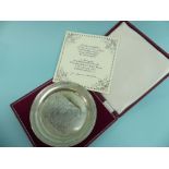 An Elizabeth II silver limited edition Commemorative Plate, by Roberts & Dore Ltd., hallmarked