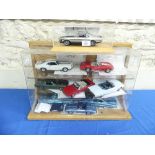 Danbury Mint Classic Cars; A collection of eight die-cast Models, including 1967 Chevrolet Corvette,