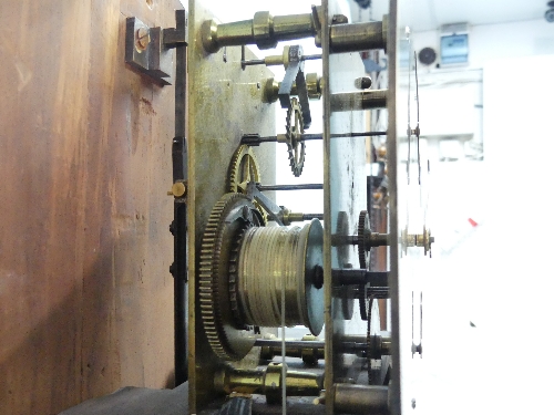 A Victorian mahogany longcase regulator, the 12-inch (30.5cm) silvered dial with subsidiary hour and - Image 4 of 5