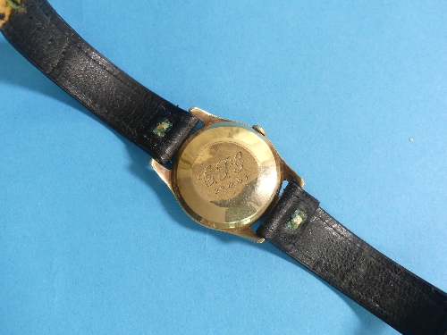 An Omega 9ct gold gentleman's Wristwatch, with Swiss 17-jewels signed movement, calibre 285, - Image 2 of 4