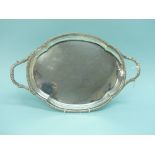 An Elizabeth II silver two handled Tray, by J B Chatterley & Sons Ltd, hallmarked Birmingham,