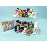 A good and large quantity of Ty Beanie Babies, five large and 71 small, some duplicates, all in good