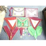 Masonic Interest; A collection of Masonic Aprons and Collars, together with six jewels (all