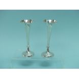 A pair of Edwardian silver Specimen Vases, by Mappin & Webb, hallmarked London, date letter