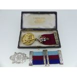 Masonic Interest; A silver gilt Founder Jewel, Chelsea Chapter no. 3098, dated 1907, in fitted case,
