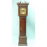 Henry Rendell, Tiverton, an oak 30-hour longcase clock with single-weight movement striking on a
