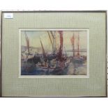 •Grenville Cottingham, RSMA, RBA (British, 1943-2007), Sailing boats in a Marina, watercolour,
