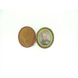 Two 19th century Portrait Miniatures, Mr Baily and Mrs Baily, both ovals, one on an ornate oval gilt