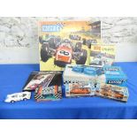 Scalextric; A boxed Sports 31 Set, with two cars and track etc., together with three further boxed