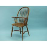 An elm and ash 'Country Windsor Chair', craftsman made in 2004 by Jim Steele, member of The