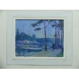 •Samuel John Lamorna Birch (British, 1869-1955), Twilight in the Bois de Boulogne, watercolour and