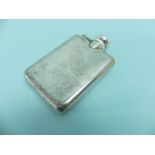 A small George V silver Hip Flask, by A & J Zimmerman Ltd., hallmarked Birmingham, 1919, screw