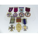 Masonic Interest; A collection of eight Masonic Jewels; including five Steward Jewels, four in