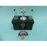 A World War II Air Ministry silver Travelling Communion Set, the chalice by Frank Cobb, hallmarked