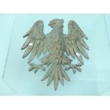 A mid 20thC bronze Barclays Bank spread eagle advertising Wall Plaque, 20in high x 17¾in wide (