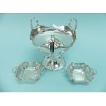 A pair of George V pierced silver Bon Bon Dishes, by Synyer & Beddoes, hallmarked Birmingham,