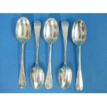 A set of five George V silver Teaspoons, by Josiah Williams & Co., hallmarked London, 1916,