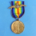 A pair of W.W.1 medals, awarded to S-278681 Pte. D. B. James. A.S.C., comprising a British War medal