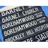 Bus and Coaching Interest; A London Transport Bus Destination Roller Blind, for route Barnet to