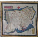 Japan: Two 19thC late Edo period Japanese woodblock printed pocket Maps: 'Nihonbashi and Kanda,