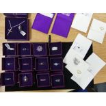 A large quantity of silver 'TV Channel' Jewellery, mostly rings, some pendants, variously set