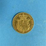 A George IV gold Sovereign, shield-back, dated 1826.