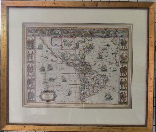 The Americas: Blaeu (Guiljelmus), AMERICAE nova Tabula. Auct: Guiljelmo Blaeuw., a mid 17thC