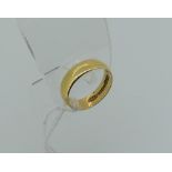 A 22ct yellow gold Wedding Band, Size M, approx weight 4.2g.