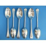 A set of six George V silver Table Spoons, by C W Fletcher & Son Ltd, hallmarked London, 1935, Old