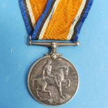 A pair of W.W.1 medals, awarded to William. F. Pledge, comprising a British War medal and Mercantile