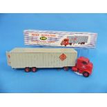 Dinky Supertoys 948 Tractor-Trailer "McLean", red cab, light grey trailer, red plastic hubs,
