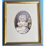 19th century School, a miniature portrait of George Octavius Lysaght, oval, watercolour, overmounted