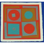 •Bob Crossley (British, 1912-2010), Four abstract screenprints, three mounted as greetings cards