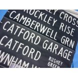 Bus and Coaching Interest; A London Transport Bus Destination Roller Blind, for route Brockley Cross