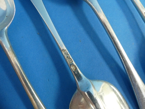 A late Victorian set of six silver Table Spoons, by Dobson & Sons, hallmarked London, 1900, - Image 2 of 2