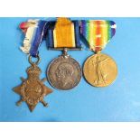 A trio of W.W.1 medals, awarded Capt. J. H. B. De Montmorency. 18-Lond. R., comprising 1914-15 Star,