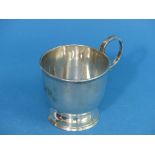 A George V silver Christening Mug, by George Unite & Sons, hallmarked Birmingham, 1919, of