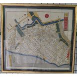 Japan: Two 19thC late Edo period Japanese woodblock printed pocket Maps: 'Tokyo - Aoyama area,