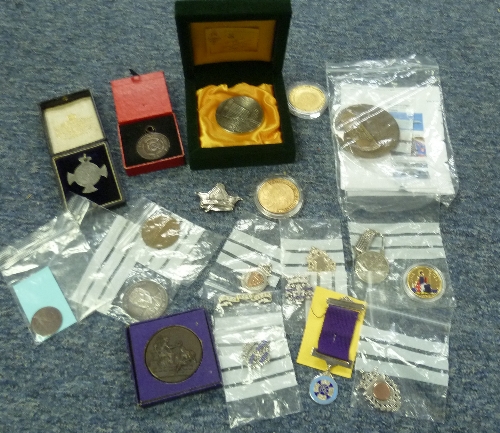 Three silver Watch Fobs, two with gold overlay, no presentation inscriptions, together with two