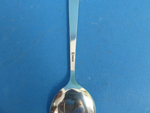 A Norwegian silver and enamel Spoon, by N.M.Thune, with blue enamel bowl and handle, marked on the - Image 2 of 3