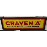 A Craven "A" enamel Advertising Sign, in original painted black wooden frame, overall 50in (127cm)