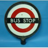 Bus and Coaching Interest; A vintage London Transport 'Dolly Stop' Sign, a circular double sided