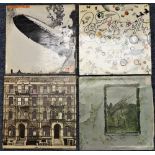 Vinyl Records; Four Led Zeppelin LP's, including 'Led Zeppelin I', 588 171, with plum and orange
